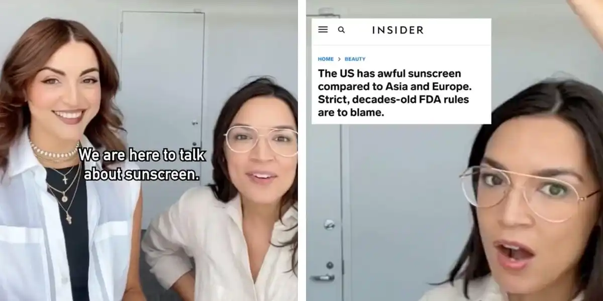 Watch Alexandria Ocasio-Cortez explain why US sunscreen is so bad