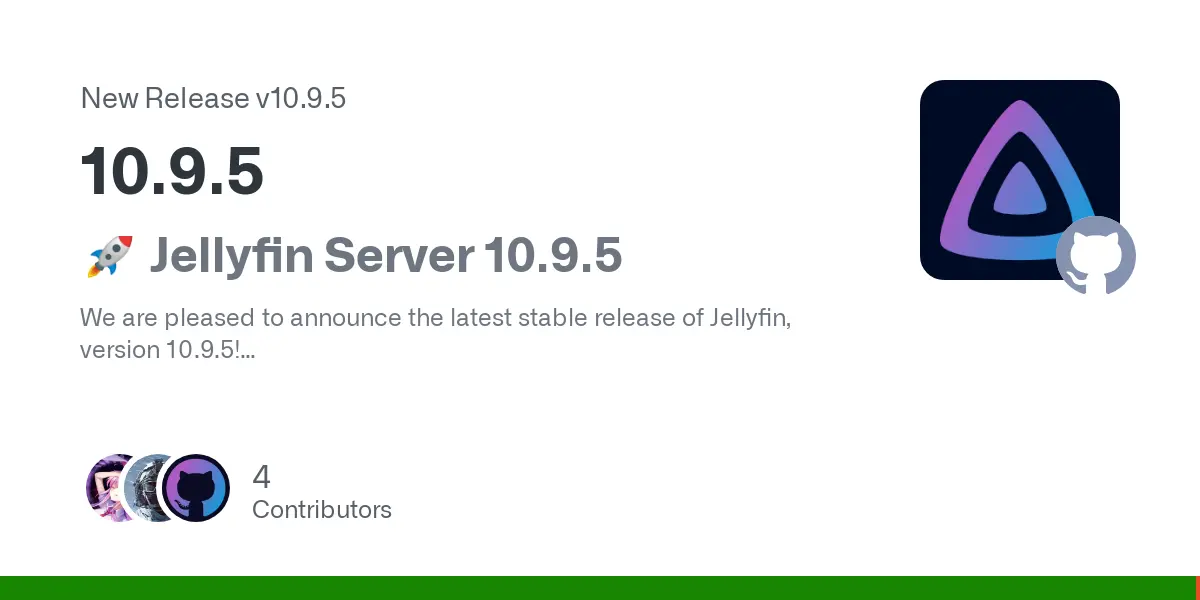 Release 10.9.5 · jellyfin/jellyfin