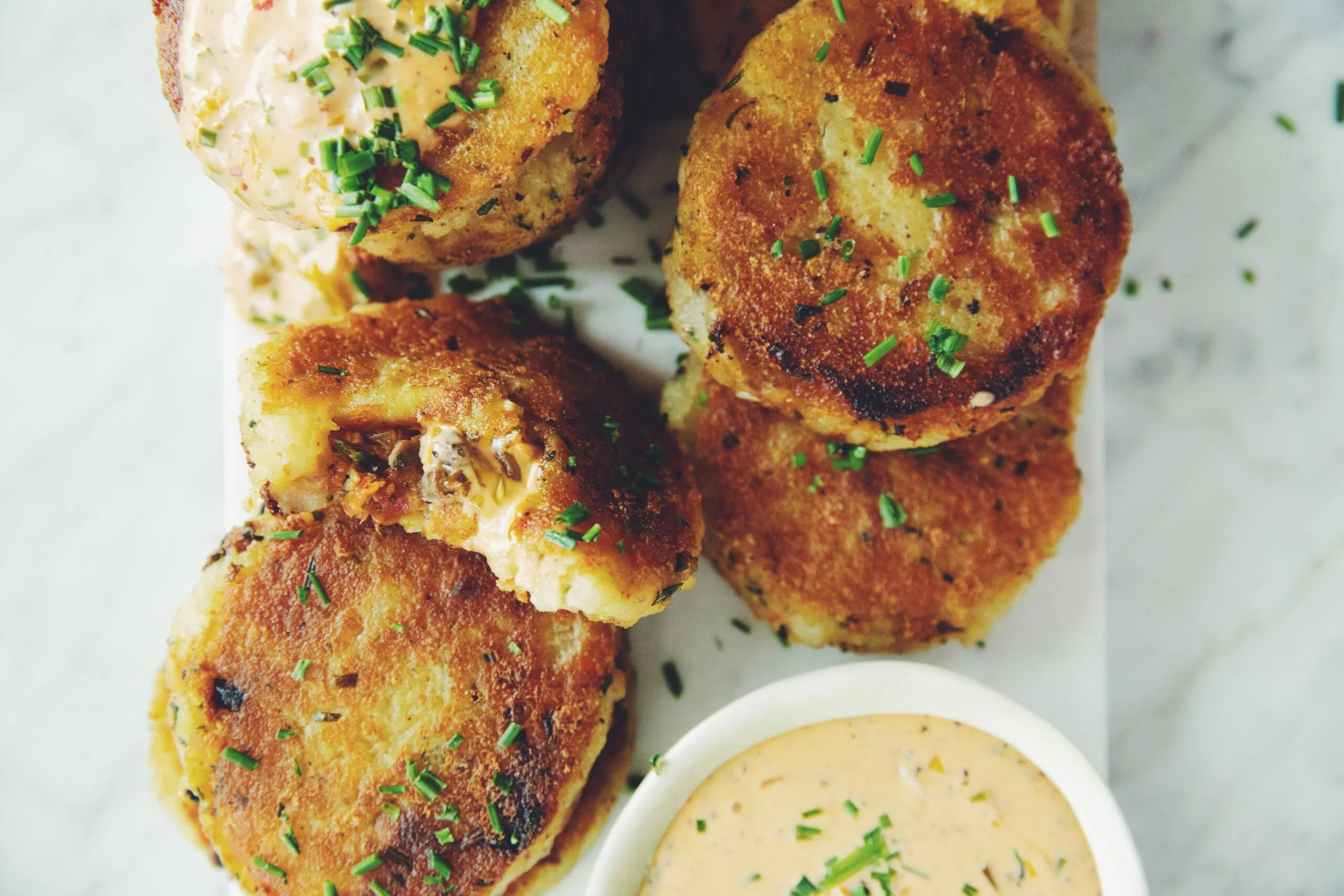 vegan kimchi & mushroom stuffed potato cakes - hot for food