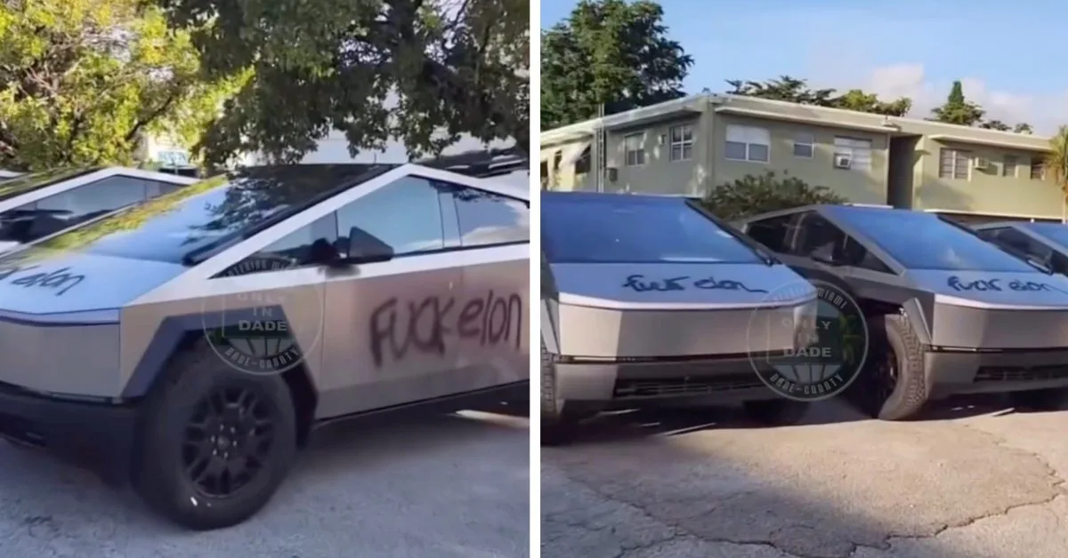 Elon Musk haters vandalized dozens of Tesla Cybertrucks