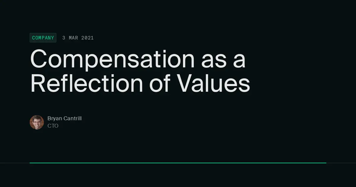 Compensation as a Reflection of Values / Oxide