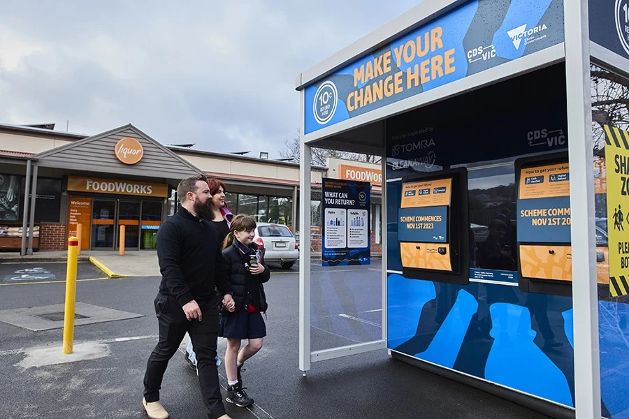 First Victorian Container Deposit Scheme refund point installed