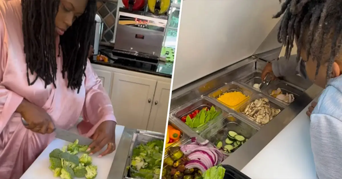 Mom of 9 installs a professional salad bar in her kitchen: 'I am a little extra'