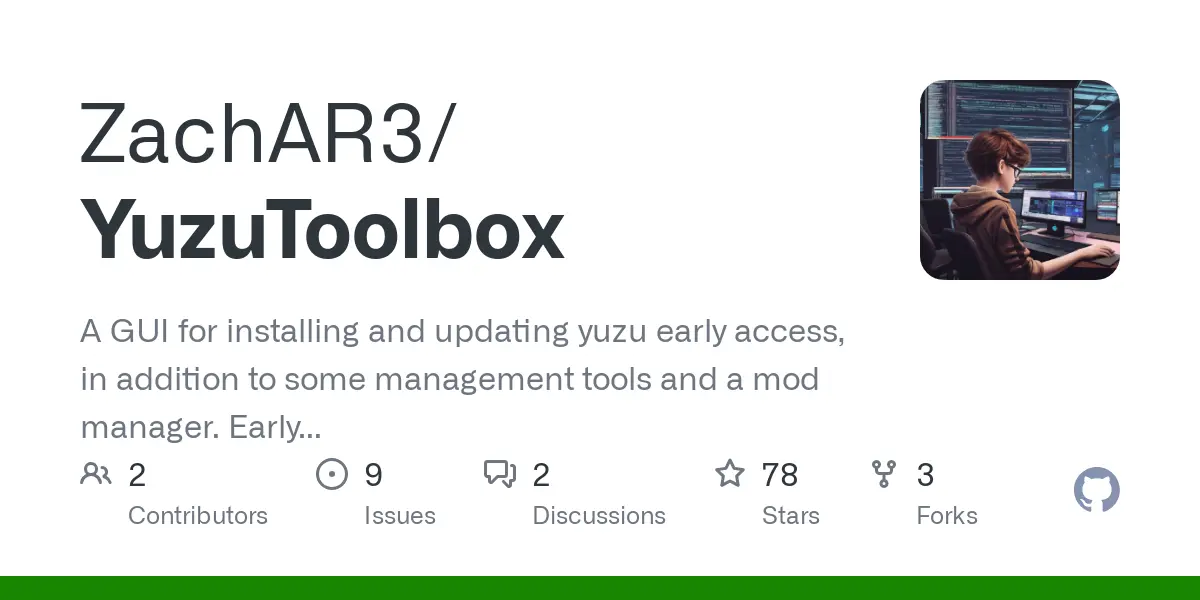 GitHub - ZachAR3/YuzuToolbox: A GUI for installing and updating yuzu early access, in addition to some management tools and a mod manager. Early access builds taken from https://github.com/pineappleEA/pineapple-src.