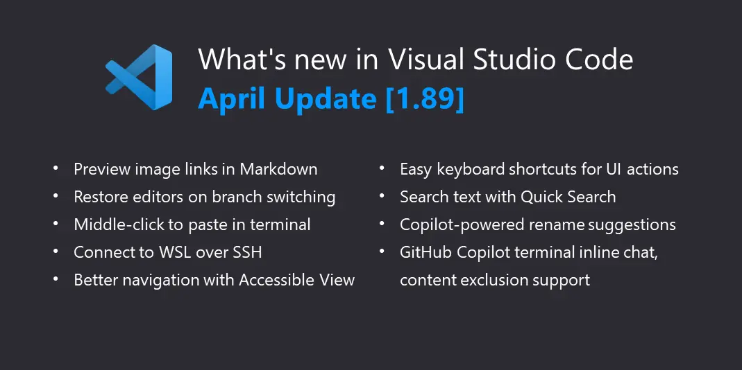 Visual Studio Code April 2024