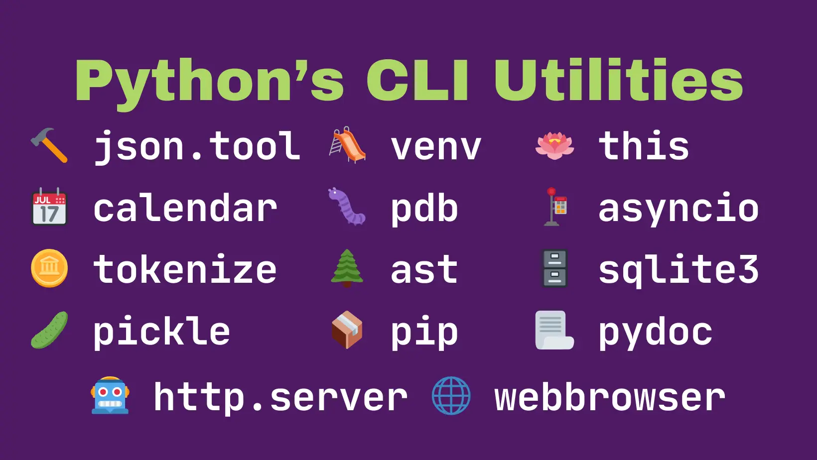 Python's many command-line utilities