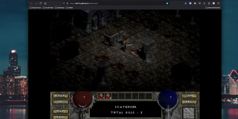 Behold, Diablo is fully playable in your browser