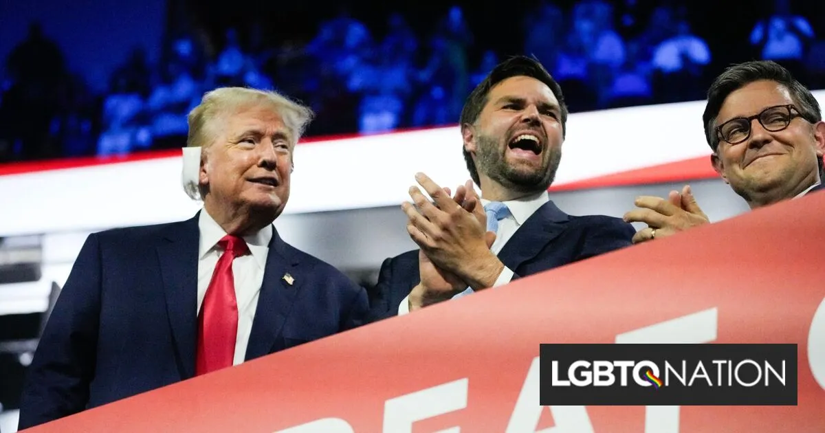 Donald Trump says JD Vance can't be "weird" because he's "so straight" - LGBTQ Nation