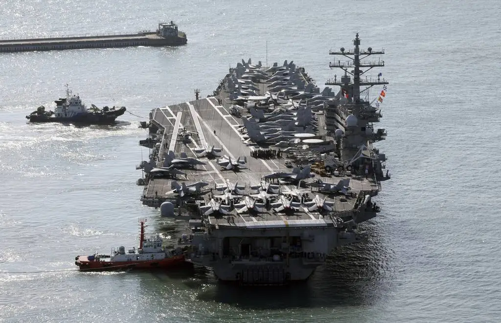 North Korea responds after US aircraft carrier arrives in South Korea