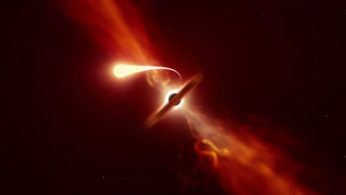 Astronomers surprised by a distant black hole roaring back to life