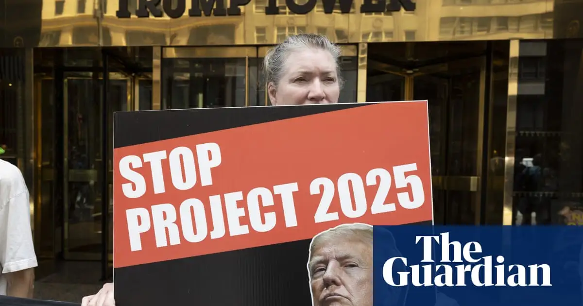 Democratic billboards stress Trump link to rightwing Project 2025 manifesto