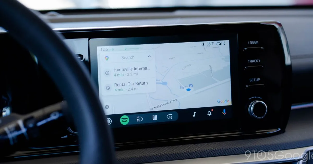 Google Maps on Android Auto adds an easier 'Add Stop' button