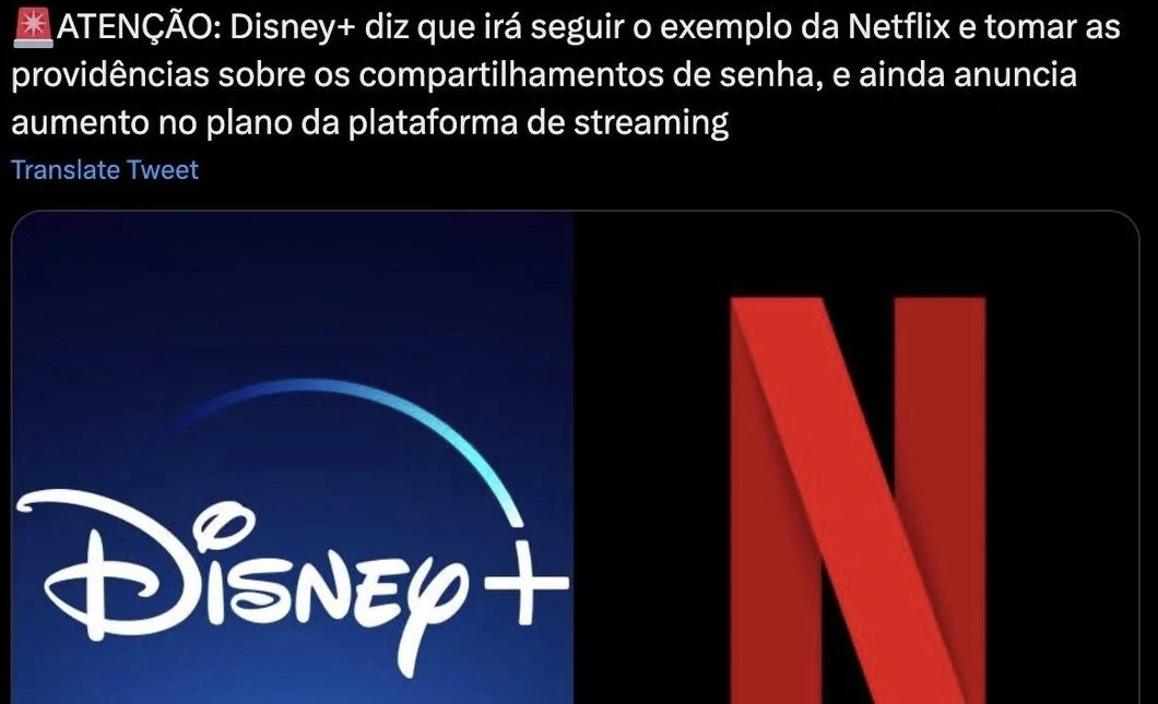 Primeiro a Netflix, agora o Disney+!