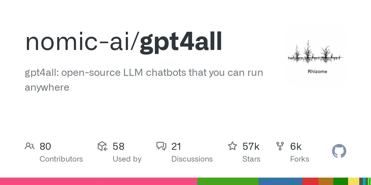 GitHub - nomic-ai/gpt4all: gpt4all: open-source LLM chatbots that you can run anywhere