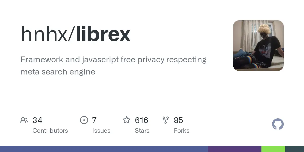 GitHub - hnhx/librex: Framework and javascript free privacy respecting meta search engine