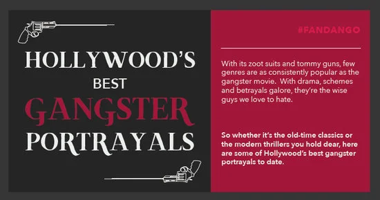 Hollywood’s Best Gangster Portrayals by Fandango - Shit Hot Infographics