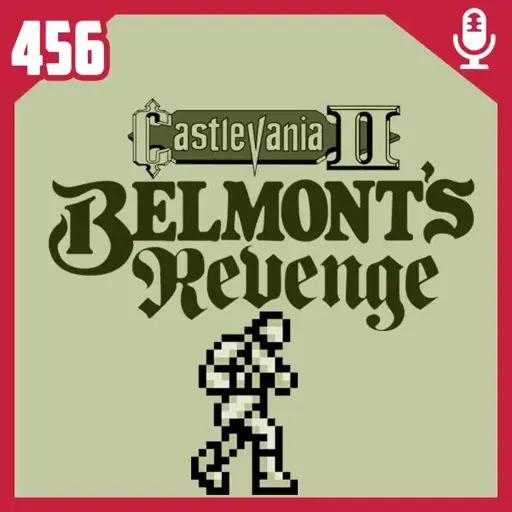 Capa do episódio 456 do podcast fliperama de boteco.
Contém uma borda vermelha, um microfone no canto superior diretiro, o número 456 no canto superior esquedo, o título do jogo e um sprite do personagem principal no centro.