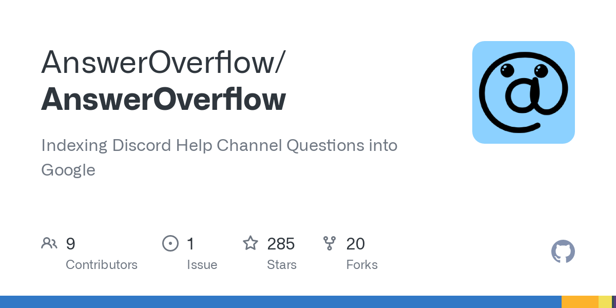 GitHub - AnswerOverflow/AnswerOverflow: Indexing Discord Help Channel Questions into Google