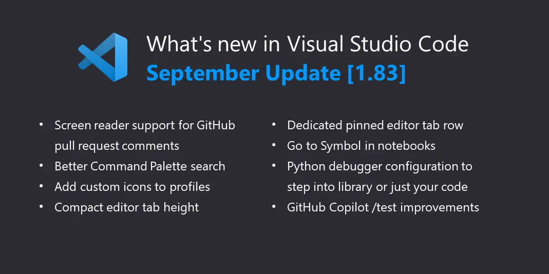 Visual Studio Code September 2023