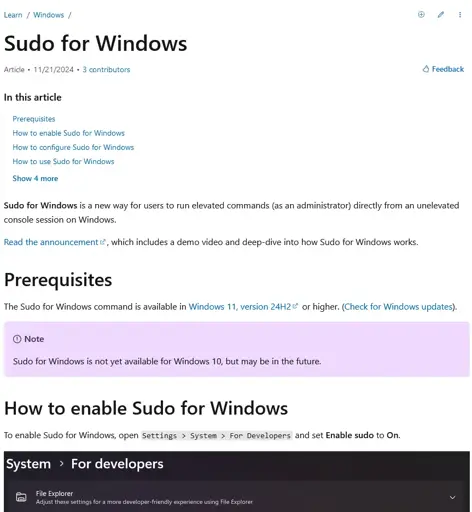 Sudo for Windows