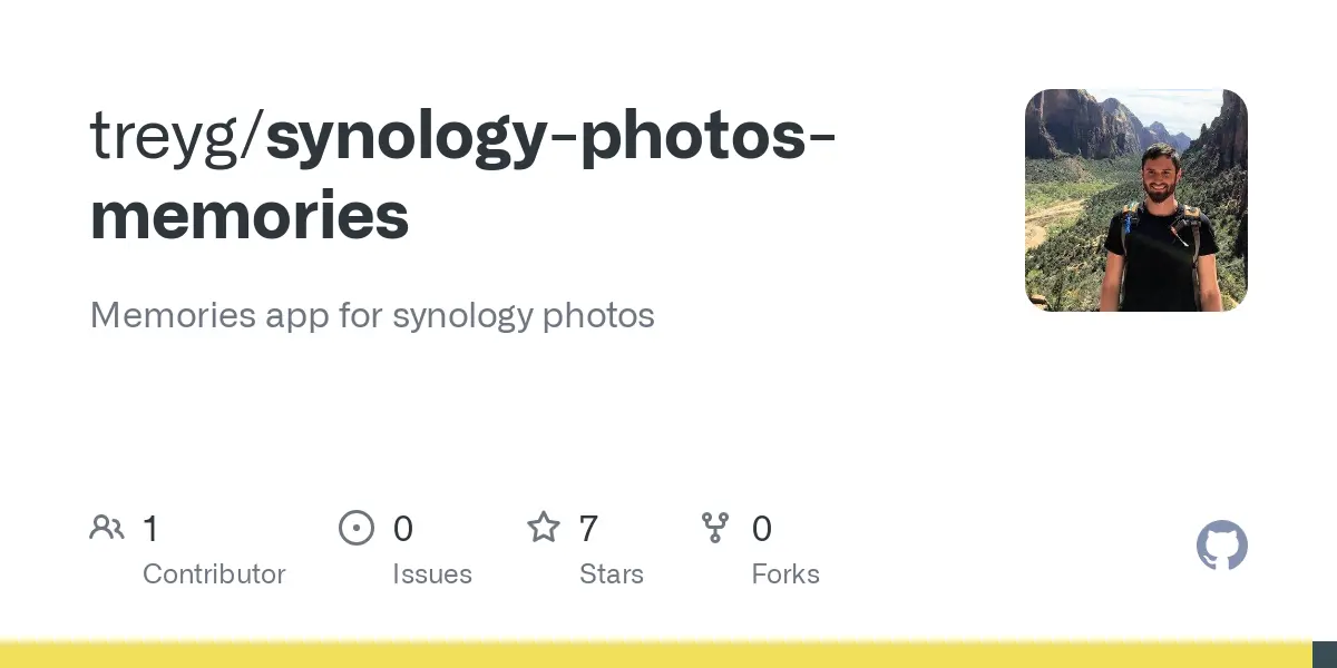 GitHub - treyg/synology-photos-memories: Memories app for synology photos