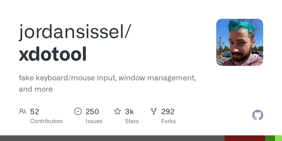 GitHub - jordansissel/xdotool: fake keyboard/mouse input, window management, and more