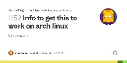 Info to get this to work on arch linux · Issue #52 · MichalW/gnome-bluetooth-battery-indicator