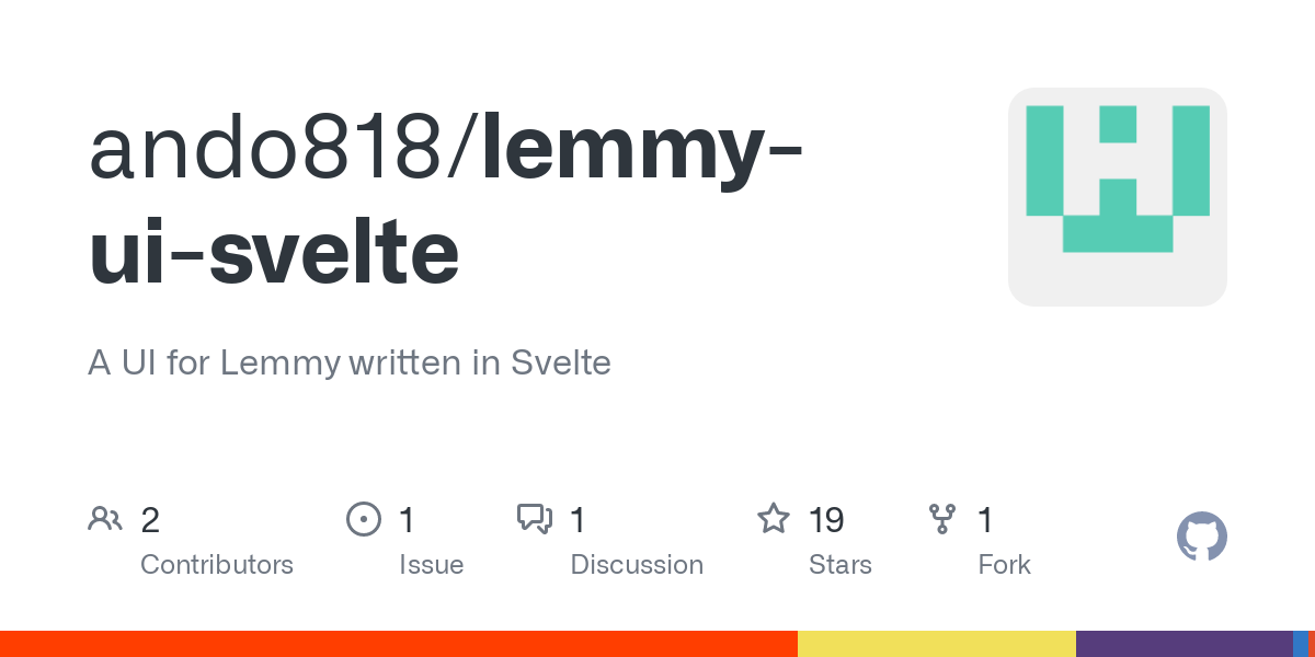 GitHub - ando818/lemmy-ui-svelte: A UI for Lemmy written in Svelte