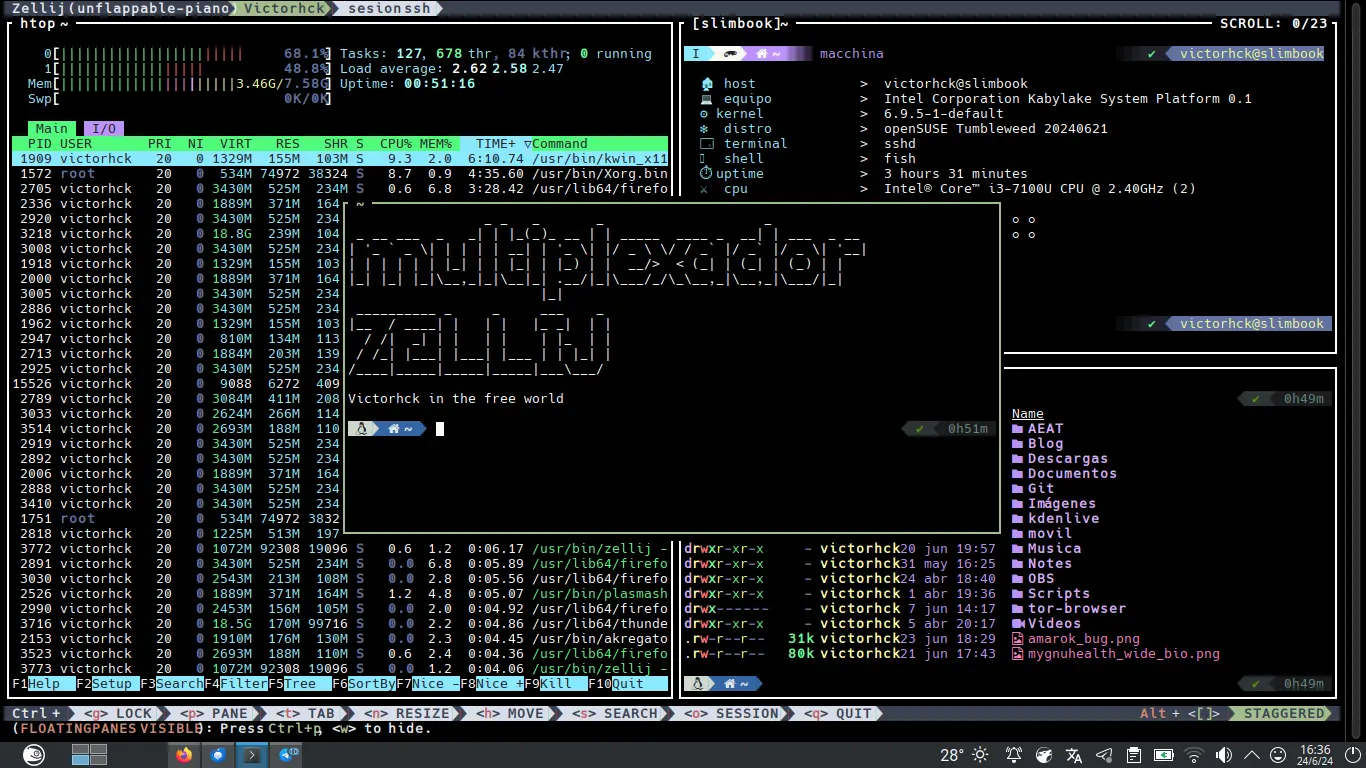 Zellij la alternativa a Tmux como multiplexador de tu terminal