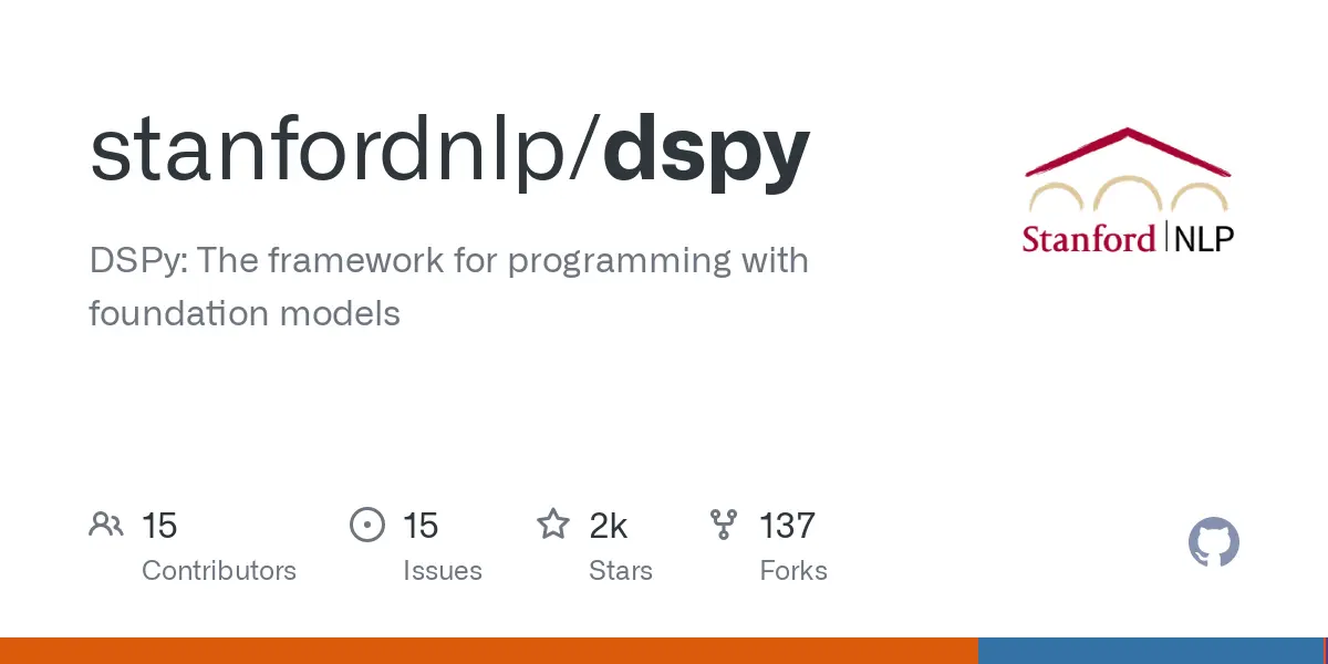 GitHub - stanfordnlp/dspy: DSPy: The framework for programming with foundation models