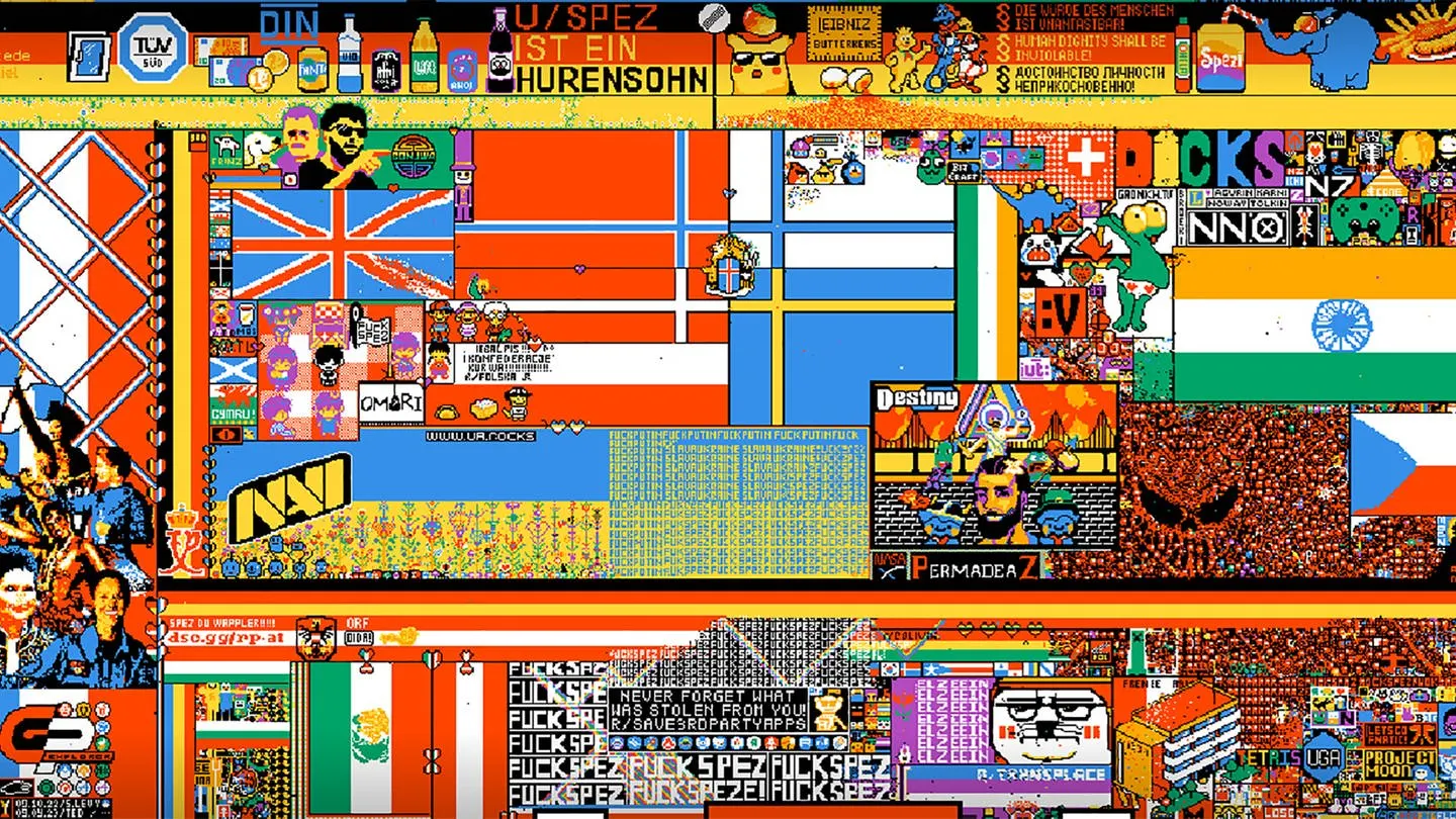 Zensur beim Kunst-Projekt r/place auf Reddit