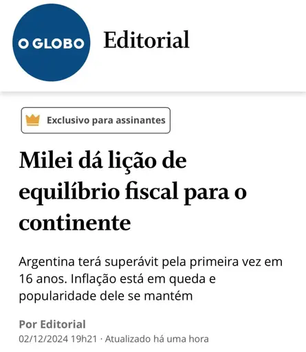 Print do jornal O Globo.