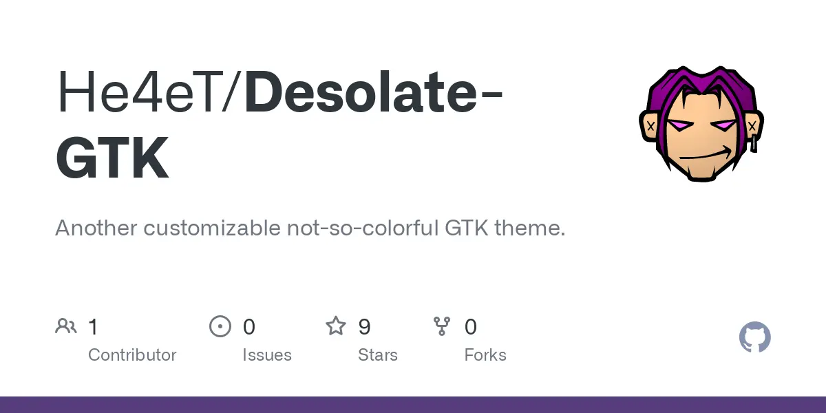 GitHub - He4eT/Desolate-GTK: Another customizable not-so-colorful GTK theme.