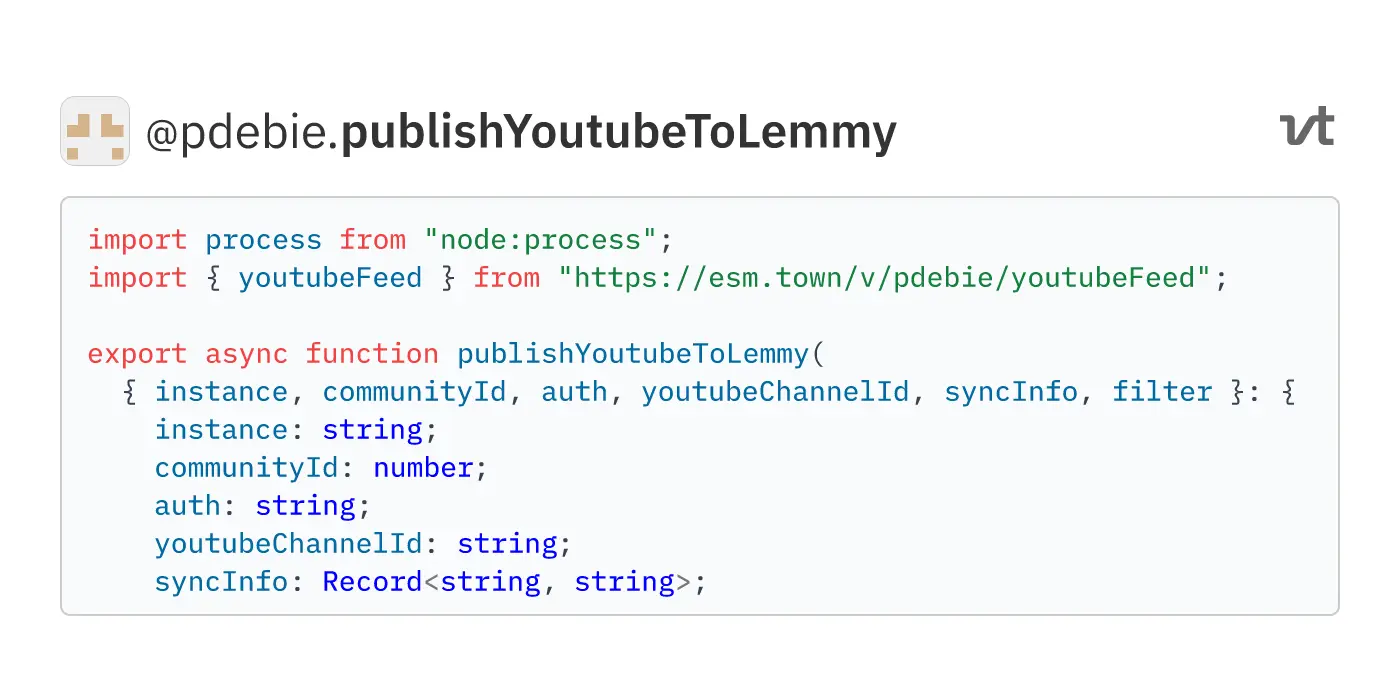 @pdebie/publishYoutubeToLemmy