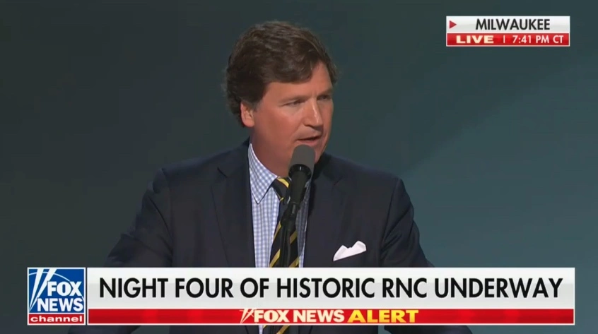 Tucker Carlson Hails Trump as ‘Bravest Man’ in RNC Speech After Telling Staffer, ‘I Hate Him Passionately’