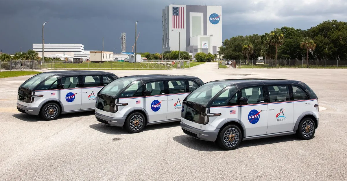 NASA shows off new Canoo EVs that will shuttle its Artemis crew around