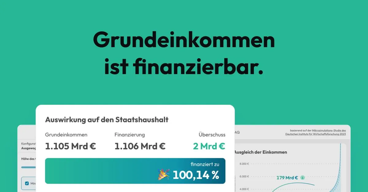 Grundeinkommen ist finanzierbar