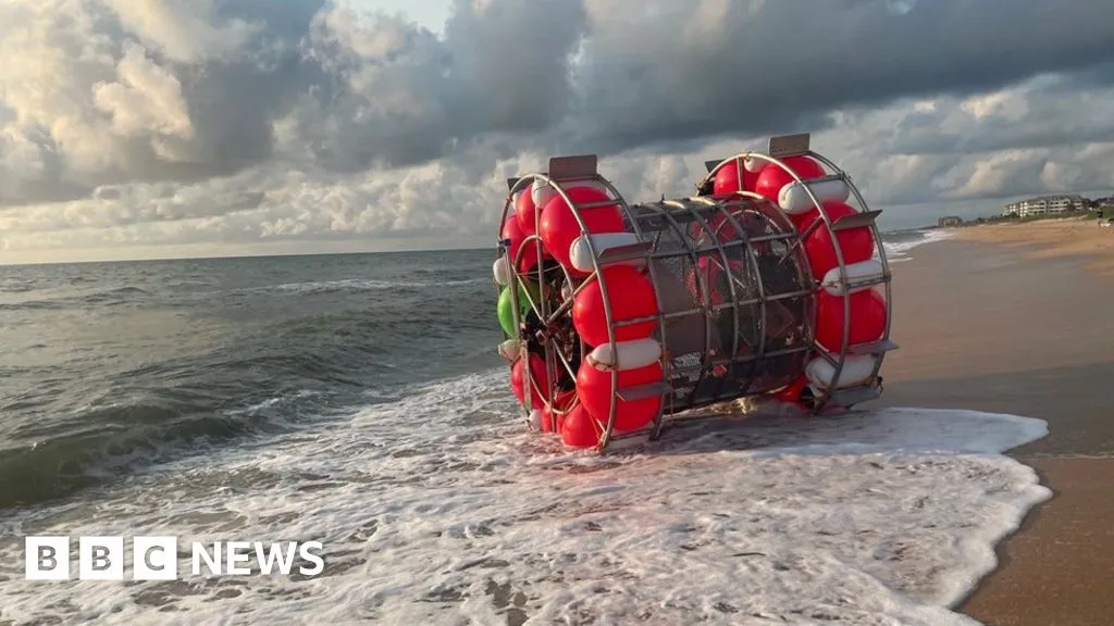 Florida man arrested after trying to cross Atlantic in hamster wheel vessel