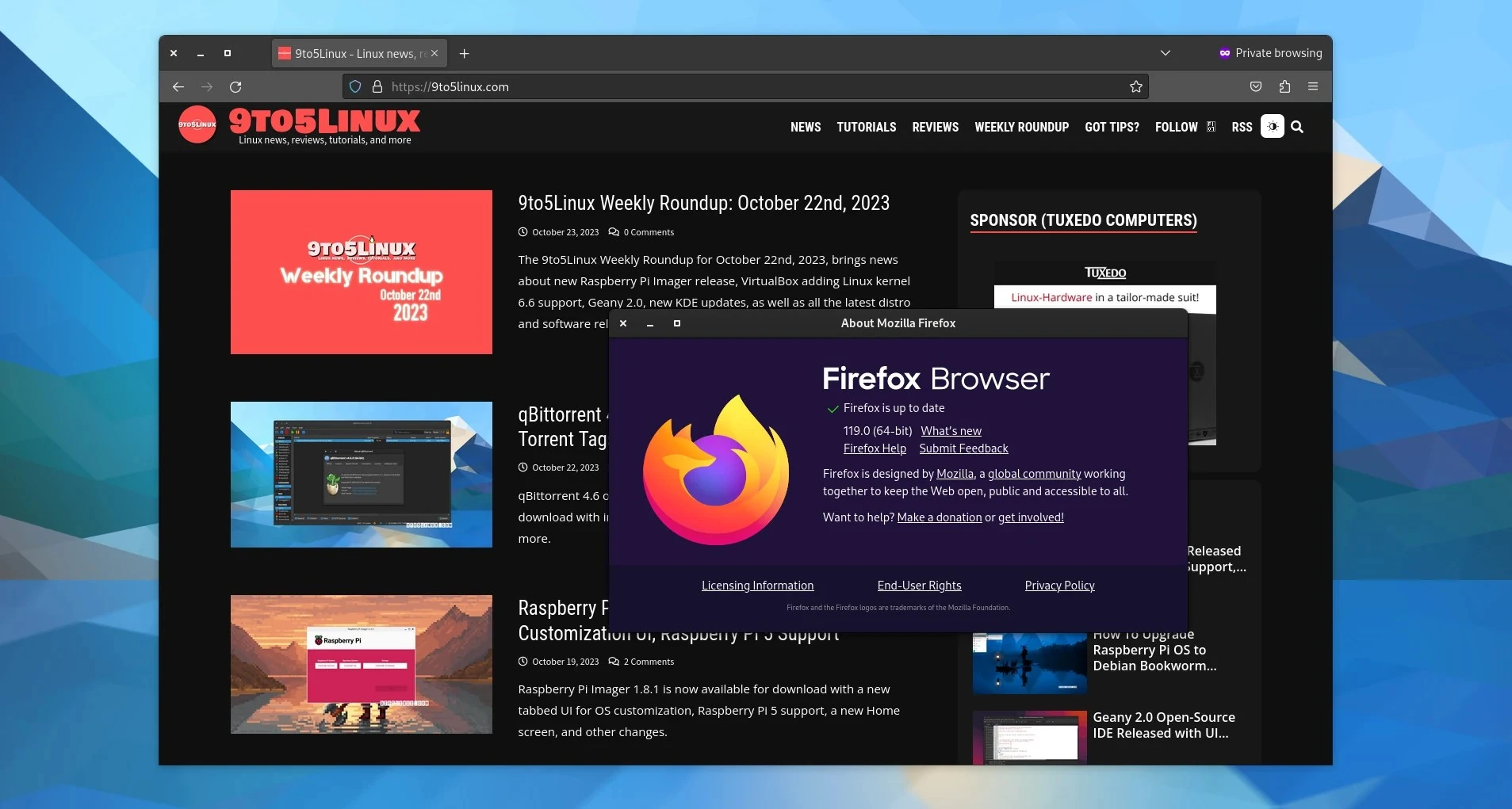 Mozilla Firefox 119 Is Now Available for Download, Here's What's New - 9to5Linux