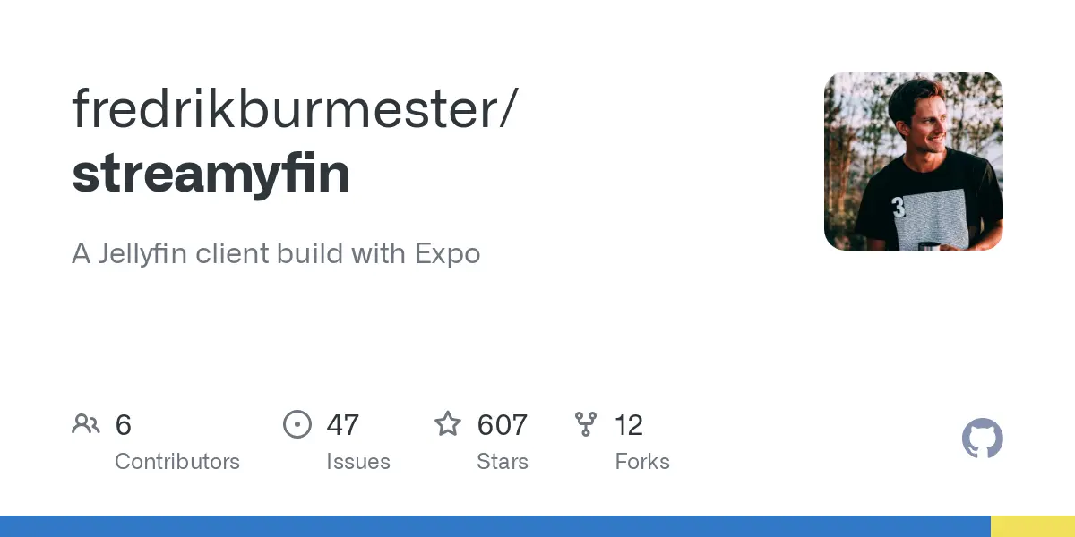 GitHub - fredrikburmester/streamyfin: A Jellyfin client build with Expo