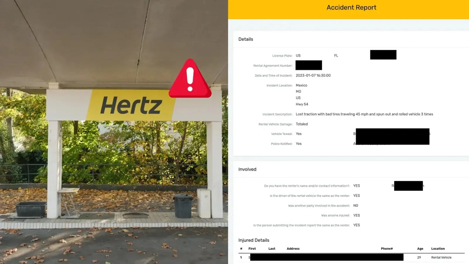 Hertz Car Rental Platform Leaks 60,000 Insurance Claim Reports